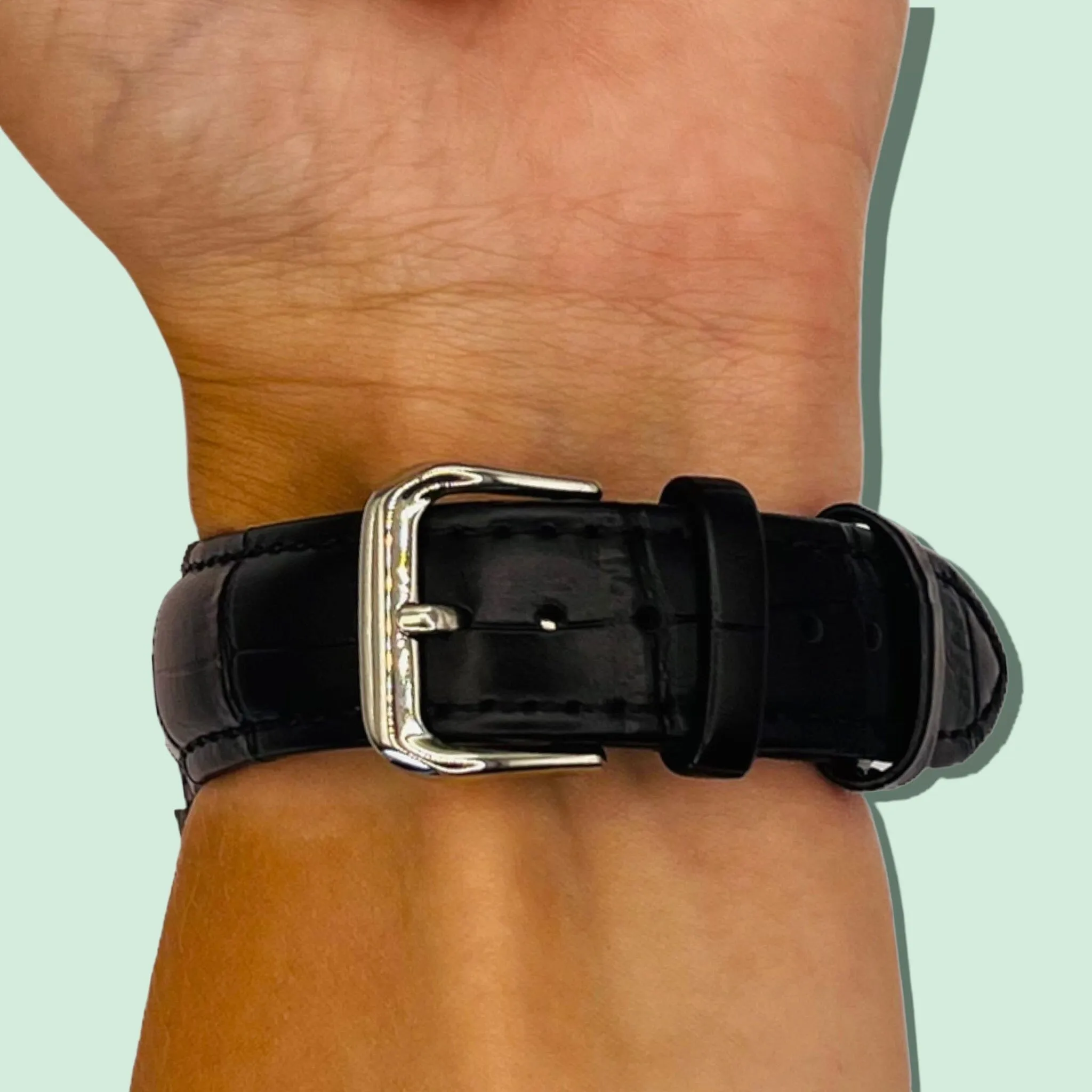 Snakeskin Leather Watch Straps Compatible with the Garmin 18mm Range
