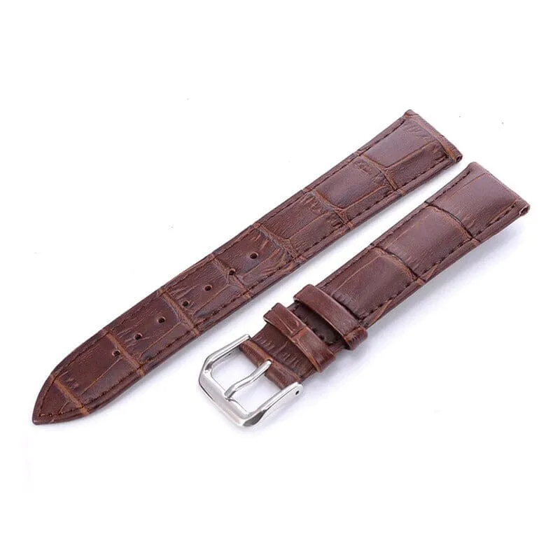 Snakeskin Leather Watch Straps Compatible with the Garmin 18mm Range