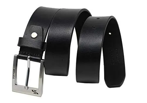 STARHIDE Mens Full Grain Real Leather Belt With Detachable Alloy Single Prong Buckle SB08
