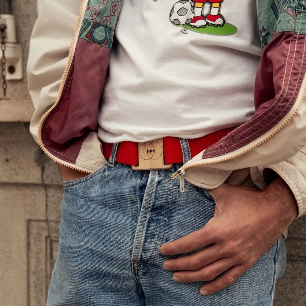 Vegan belt red GAU006