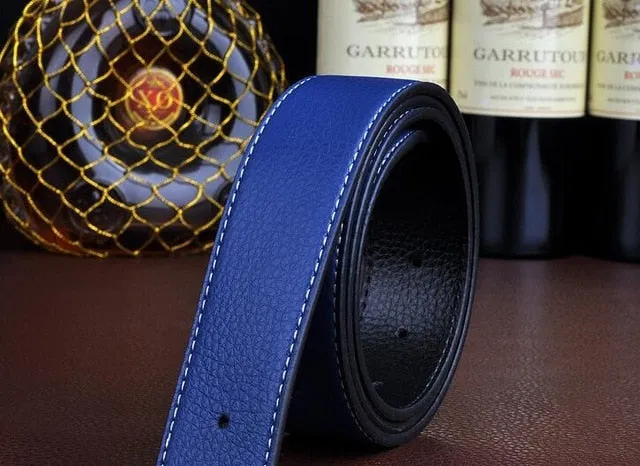 VOHIO Men's brands belts smooth button belt