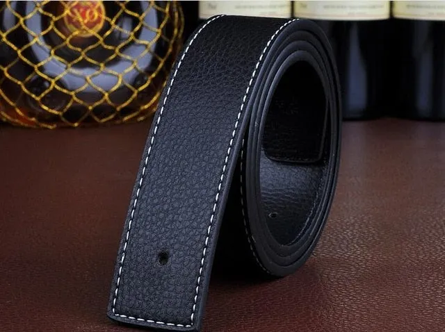 VOHIO Men's brands belts smooth button belt