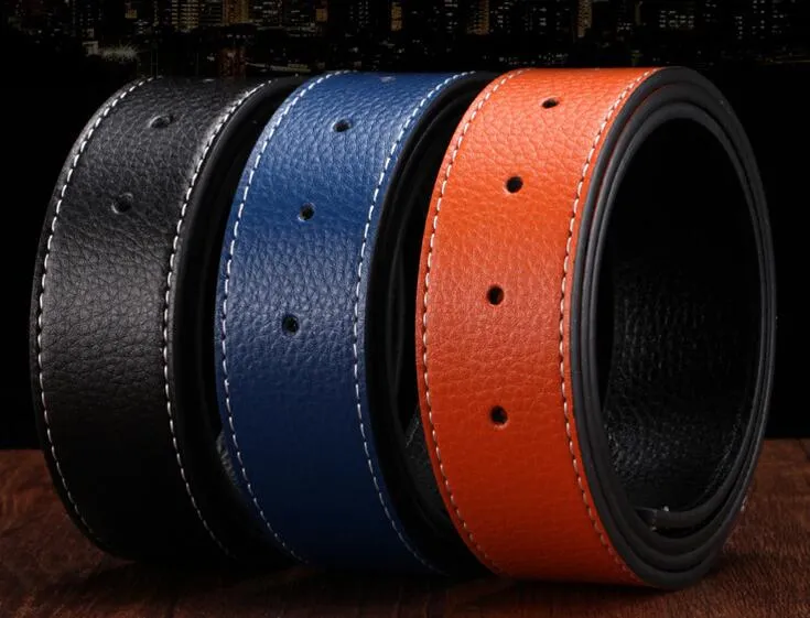 VOHIO Men's brands belts smooth button belt