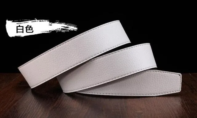 VOHIO Men's brands belts smooth button belt
