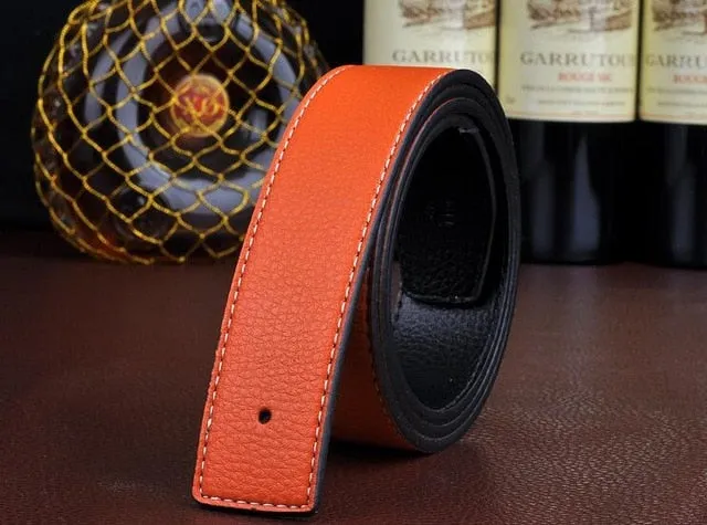 VOHIO Men's brands belts smooth button belt