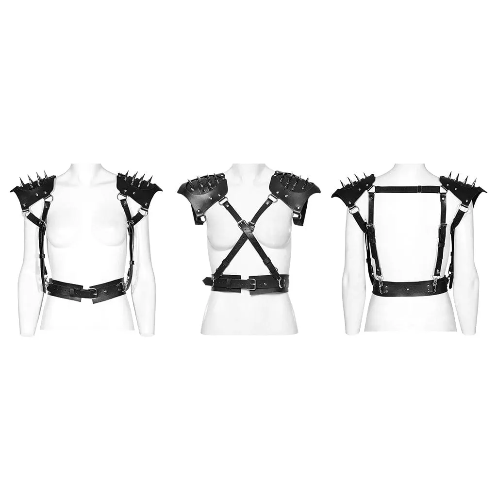 Women's Punk Stud Buckle Body Harness